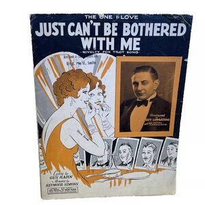 Just Cant Be Bothered With Me Sheet Music Kahn Simons 1929 Feist Guy Lombardo Co